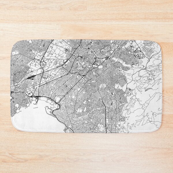 Item preview, Athens White Map designed and sold by multiplicitymap.