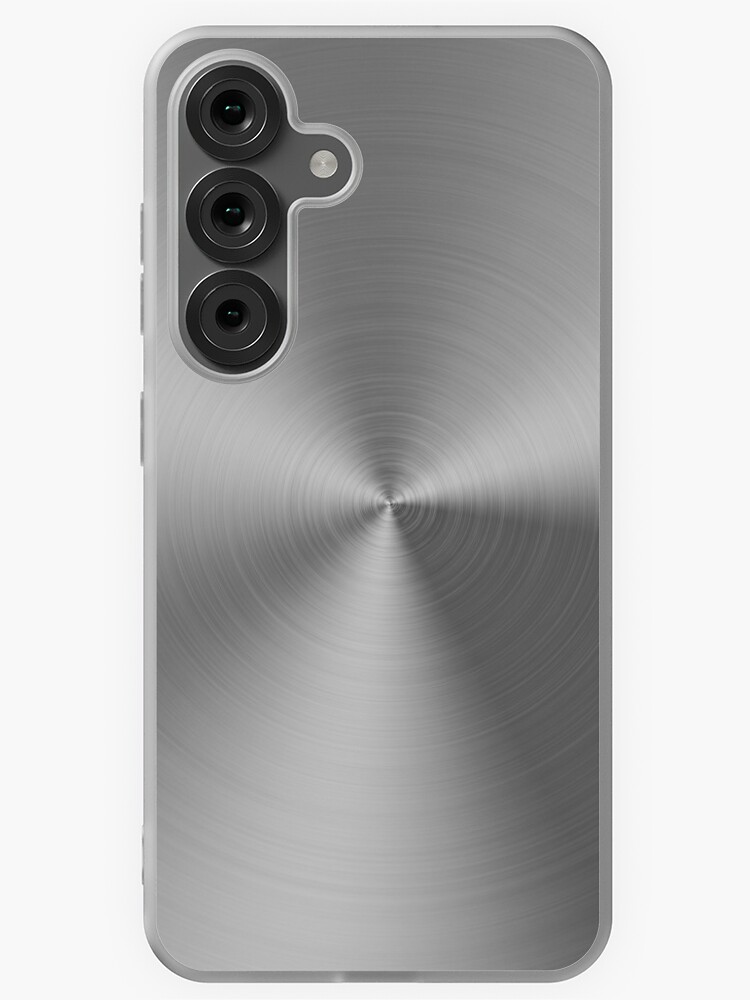 Thumbnail 1 of 4, Samsung Galaxy Phone Case, Brushed Metal Plate Silver designed and sold by basitcv.