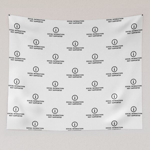 Item preview, Social Interaction Not Supported Black designed and sold by Andantino.