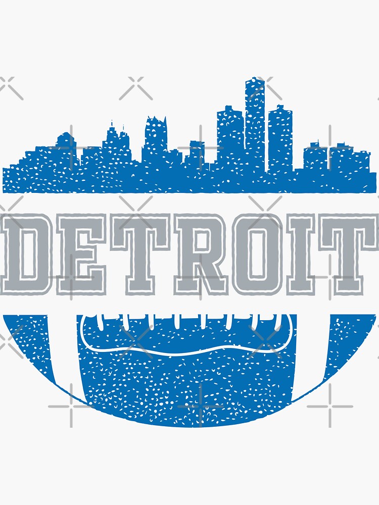 Retro Lions Football Fan Vintage Detroit Skyline Sticker for Sale by  pixeljamz