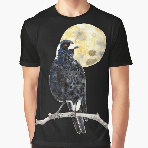 Moonlit Magpie by Winter Owls Graphic T-Shirt