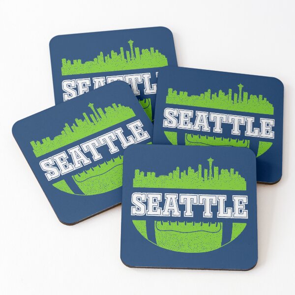 Item preview, Retro Seahawks Football Fan Vintage Seattle Skyline designed and sold by pixeljamz.