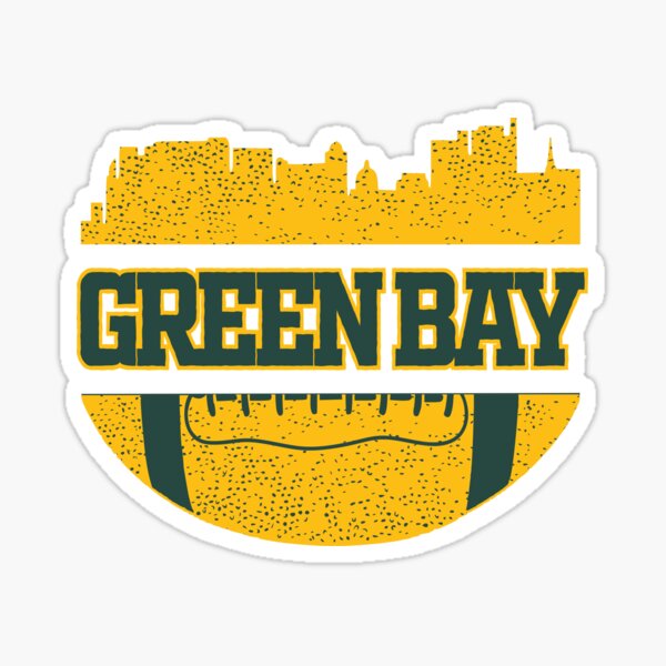 Retro Packers Football Fan Vintage Green Bay City Skyline Sticker