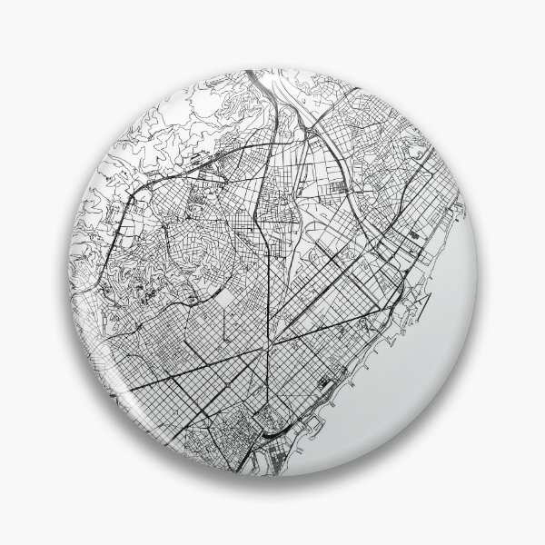 Item preview, Barcelona White Map designed and sold by multiplicitymap.