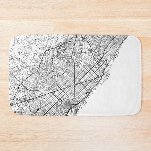 Item preview, Barcelona White Map designed and sold by multiplicitymap.