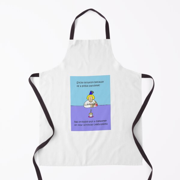 Item preview, Social-isolation Caronavirus Birthday Humor Cartoon designed and sold by KateTaylor.