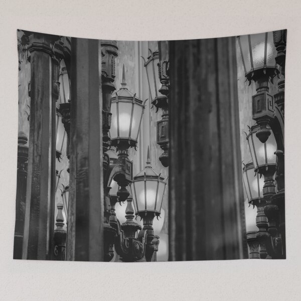 Item preview, Urban Light at LACMA Los Angeles California USA in black and white designed and sold by Mrvell.