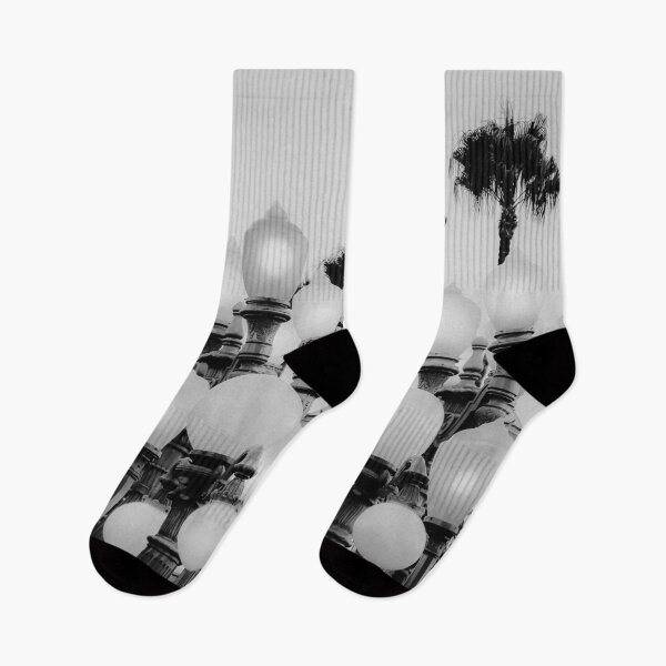 Item preview, Urban Light at LACMA Los Angeles California USA in black and white designed and sold by Mrvell.