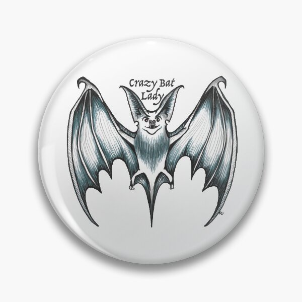 Item preview, Black and White Bat - Crazy Bat Lady designed and sold by The White Bat.