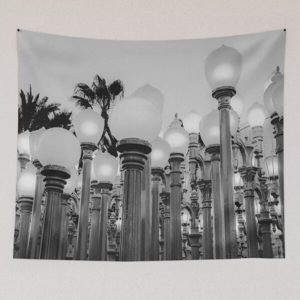Item preview, Urban Light at LACMA Los Angeles California USA in black and white designed and sold by Mrvell.