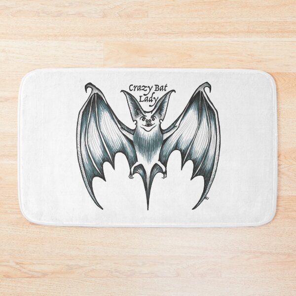 Item preview, Black and White Bat - Crazy Bat Lady designed and sold by The White Bat.