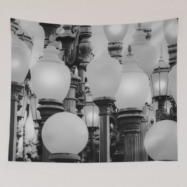 Item preview, Urban Light at LACMA Los Angeles California USA in black and white designed and sold by Mrvell.