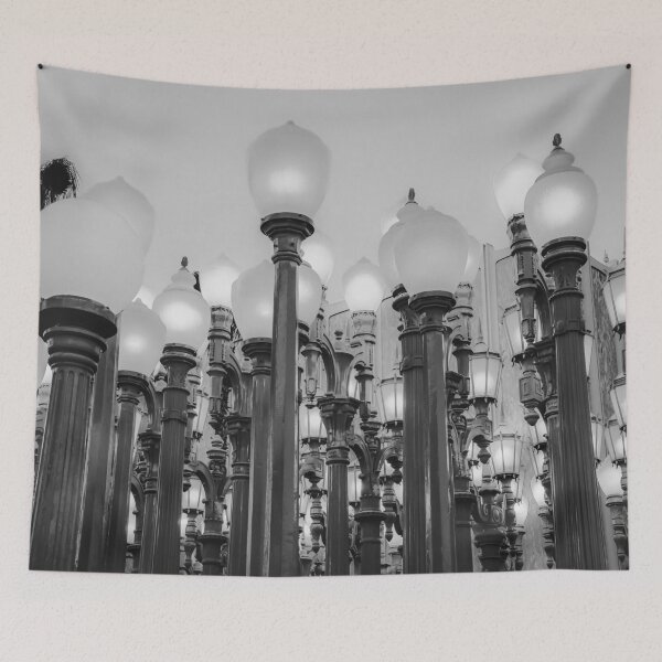 Item preview, Urban Light at LACMA Los Angeles California USA in black and white designed and sold by Mrvell.