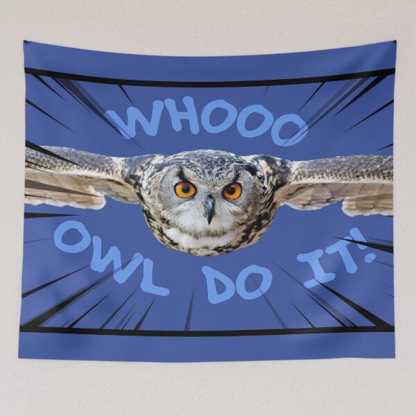 Item preview, Owl Do It! (Blue) designed and sold by BunnyPrinceDegn.
