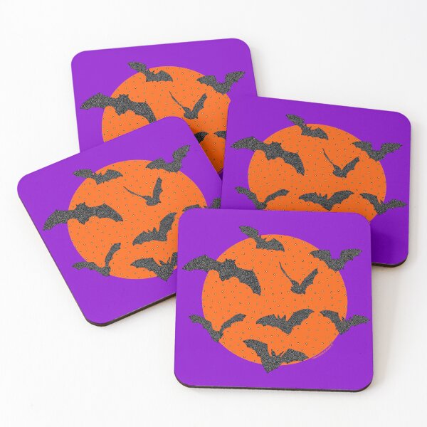 Item preview, Orange Moon With Bats Circular Design Pattern designed and sold by Pierre Bernard Jr.