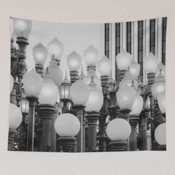 Item preview, Urban Light at LACMA Los Angeles California USA in black and white designed and sold by Mrvell.