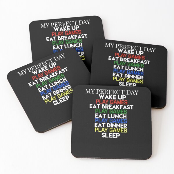 Item preview, My Perfect Day Wake Up Play Games Eat Breakfast Lunch Dinner designed and sold by ChibiSekai.