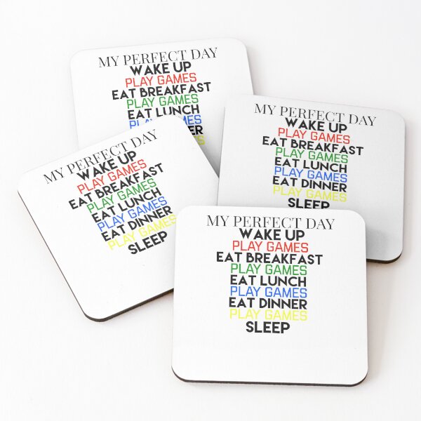 Item preview, My Perfect Day Wake Up Play Games Eat Breakfast Lunch Dinner designed and sold by ChibiSekai.