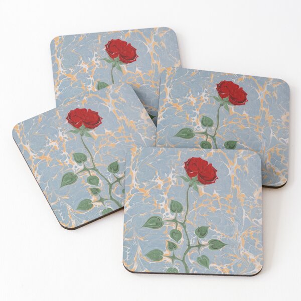 Item preview, Vintage Unique Marbled / Painted Red Rose designed and sold by T Artist.
