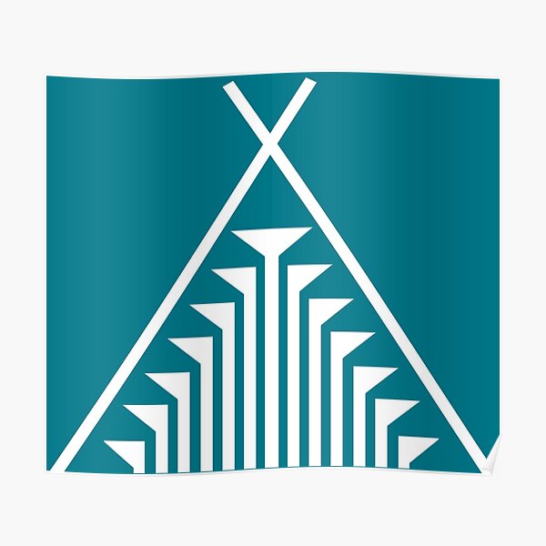 "Klamath Tribes Design (Teepee)" Poster by Shuina Redbubble