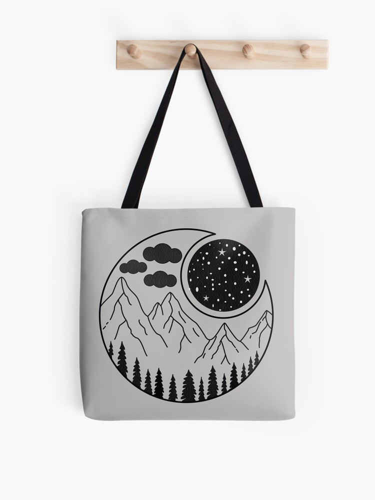 Balancing Act — Minimalist Plant and Stones Art Tote Bag by Nature Life