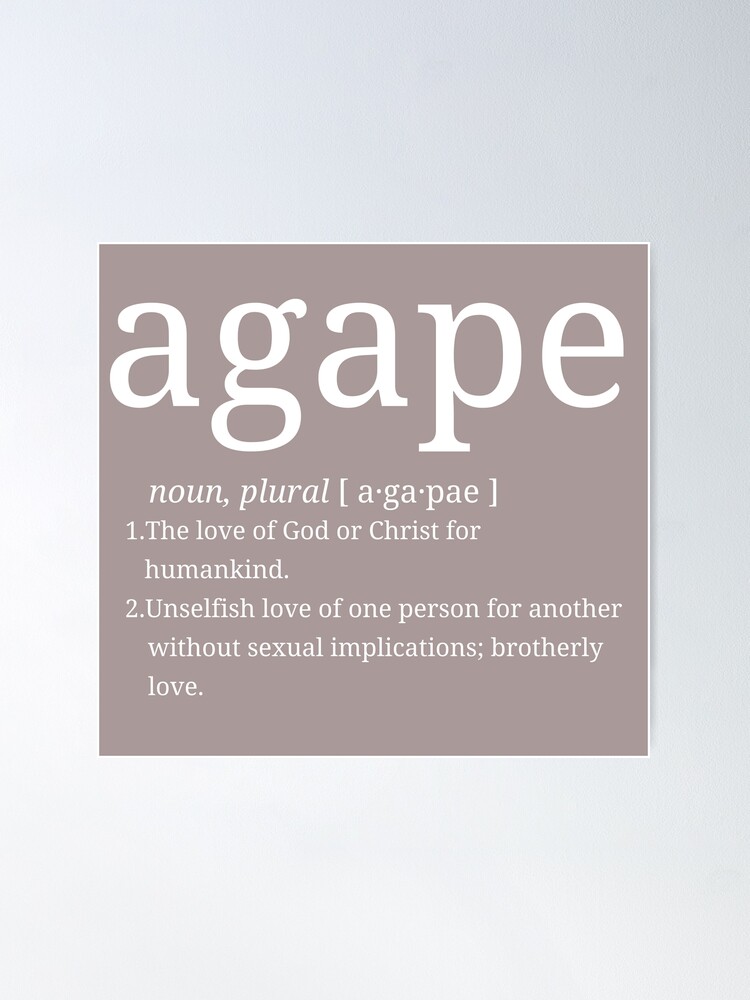 Agape Definition Printable Frame Printable Definition Print, 45% OFF