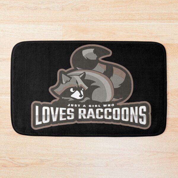 Item preview, Just A Girl Who Loves Raccoons designed and sold by YueHeng Creates ⭐⭐⭐⭐⭐.