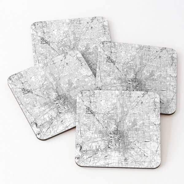 Item preview, Indianapolis White Map designed and sold by multiplicitymap.