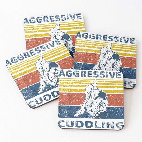 Item preview, Jiu Jitsu Shirts Aggressive Cuddling Vintage BJJ MMA Jujitsu T-Shirt designed and sold by Brianconner.