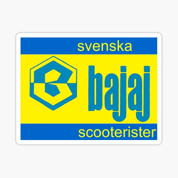 Logo of the Swedish Bajaj Scooterists Sticker