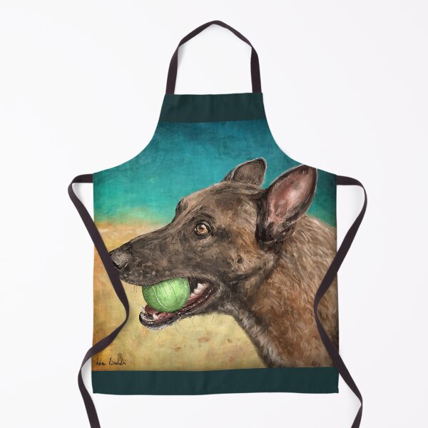 Item preview, Painting of a Brown Dog at the Beach with Tennis Ball in its Mouth designed and sold by ibadishi.