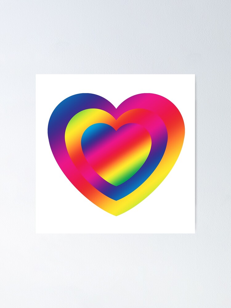 Regenbogenherz Emoji 1 Poster Von Lunaphotos Redbubble