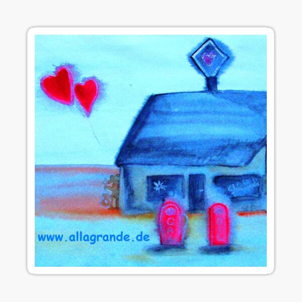 ...love station...art by Jutta Gabriel... Sticker
