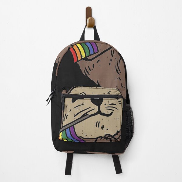 Item preview, LGBT Sea Otter Rainbow Flag Cute Gay Pride designed and sold by RachaelAndrew.