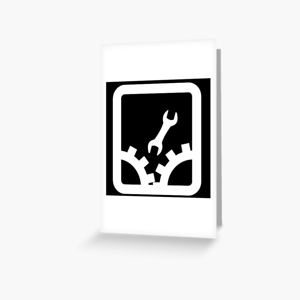 "Throw a wrench in the works white version" Greeting Card by