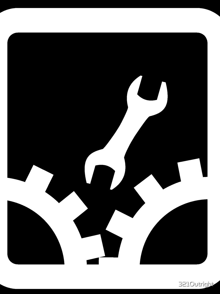 "Throw a wrench in the works white version" Scarf by 321Outright