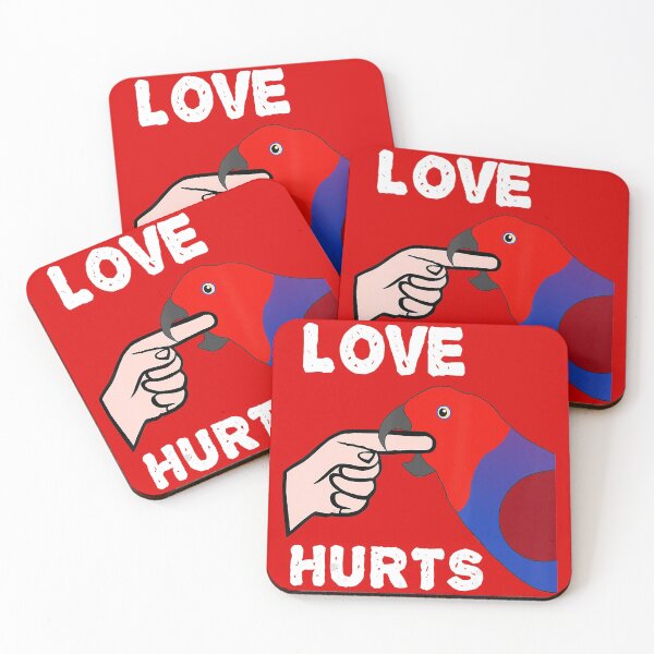 Item preview, Love Hurts Female Eclectus Parrot Valentine's Day designed and sold by vnkandis.