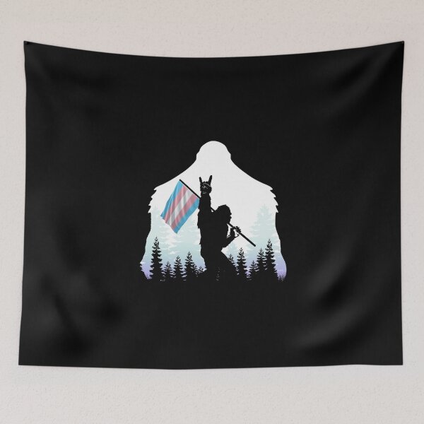 Item preview, Bigfoot sasquatch Transgender flag Lgbt pride designed and sold by leanhngunhubo.