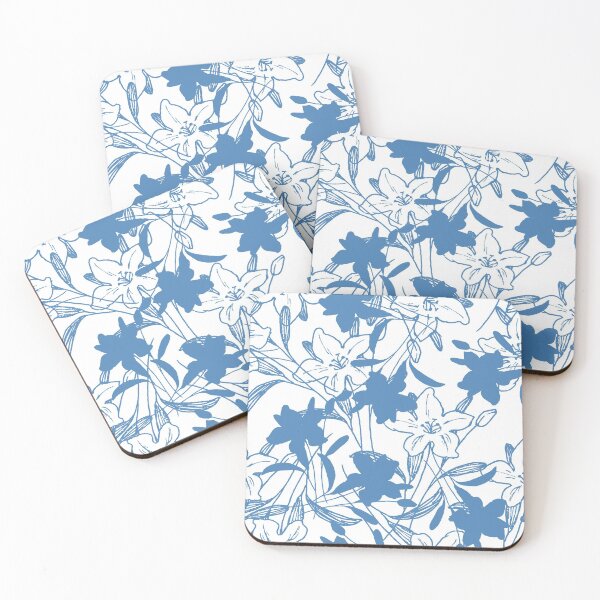 Item preview, Flowers blue flower 6 popular seamless flower pattern for masks, Iphone-cases 7, Lovely Beautiful Blue Colored Pattern designed and sold by DoodlesFlowers.