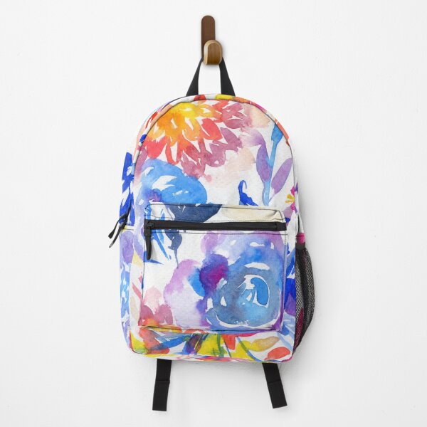 Item preview, pink, yellow, blue flowers on white designed and sold by kosarandrea.