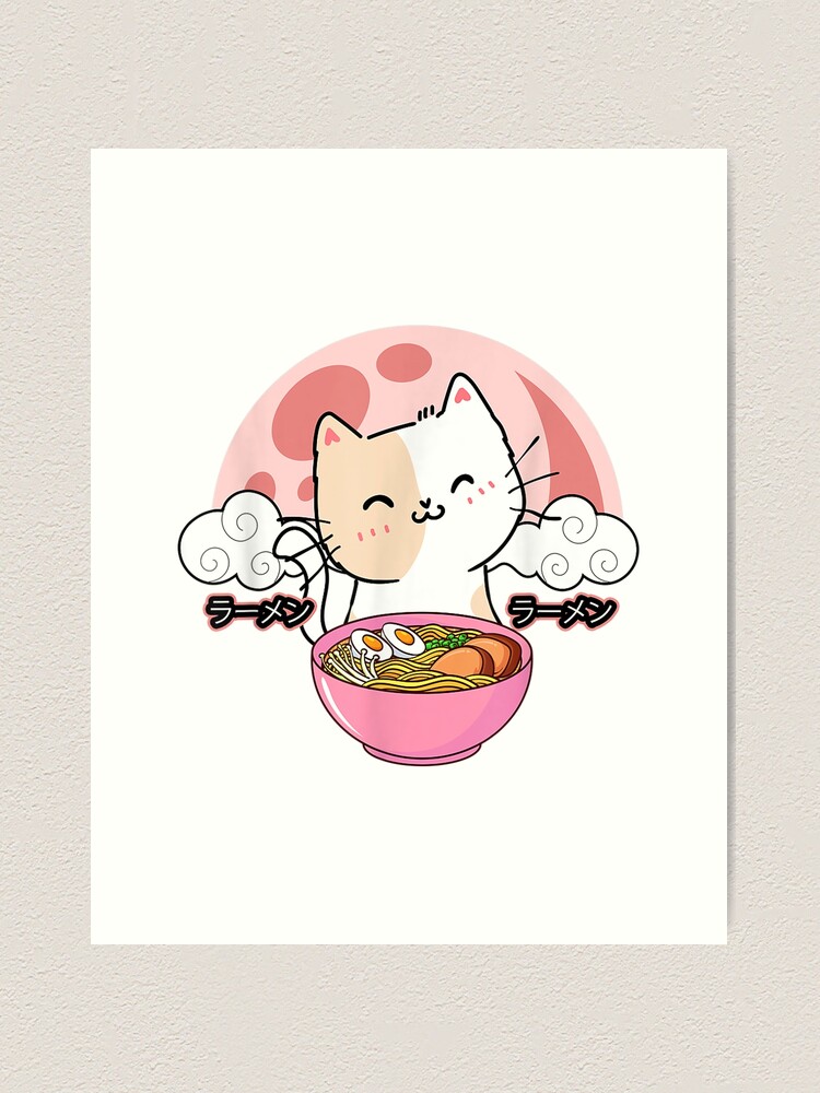 Kawaii Japanese Ramen Noodles Shirt Anime Cat Lover Gift T-Shirt Kawaii Japanese Ramen Noodles Shirt Anime Cat Lover Gift T-Shirt