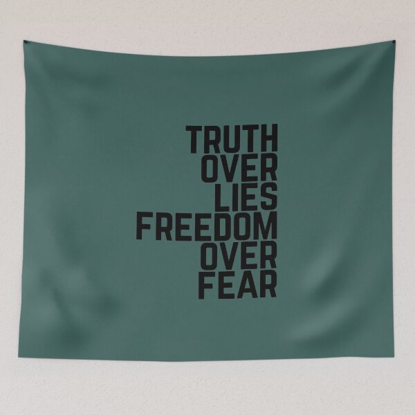 Item preview, Truth over lies, freedom over fear designed and sold by NomadMessenger.