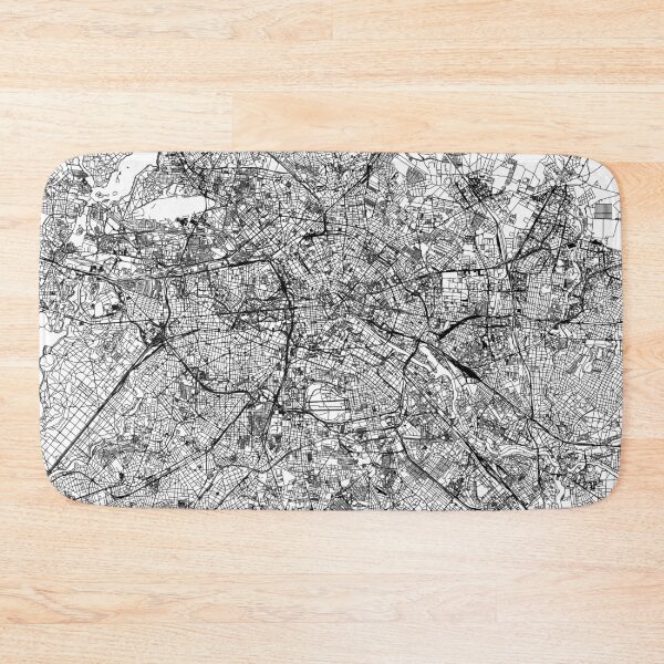 Item preview, Berlin White Map designed and sold by multiplicitymap.