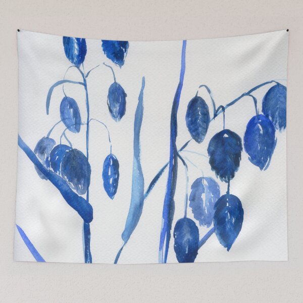 Item preview, botanical flower in blue N.o 2 designed and sold by kosarandrea.