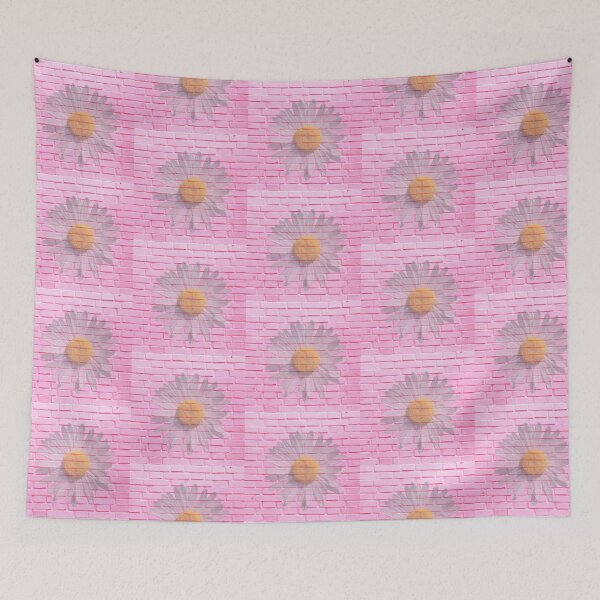 Item preview, Daisies in a pink brick wall designed and sold by Ninaeva.