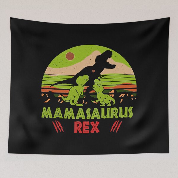 Item preview, Vintage Retro Two Kids Mamasaurus Dinosaur Lover  designed and sold by Andreis19.