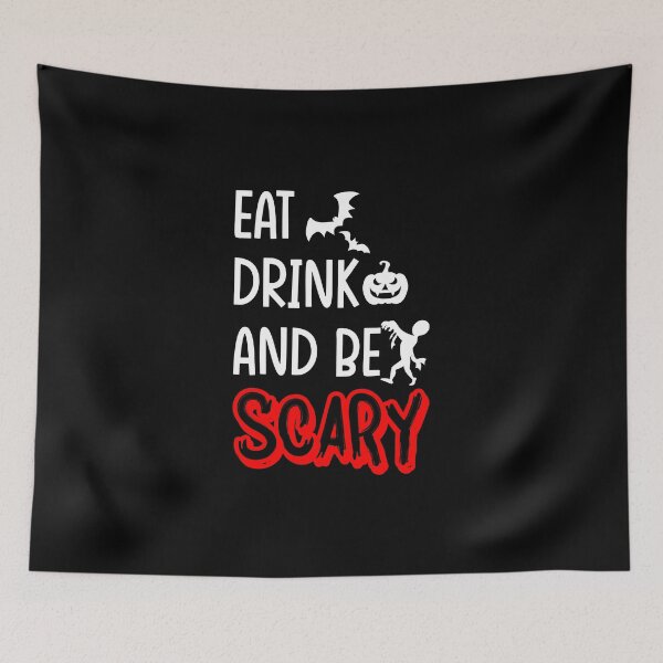 Item preview, Eat Drink And Be Scary - Lets See Who Scares Whom - Ghosty Design for T-Shirts, Phone Cases, Stickers & Magnets Etc. designed and sold by ShaykhUmer.