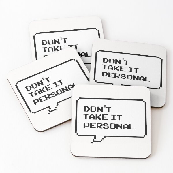 Item preview, Don't take it personal - Classic Black and White Retro speech bubble designed and sold by Deegital18.