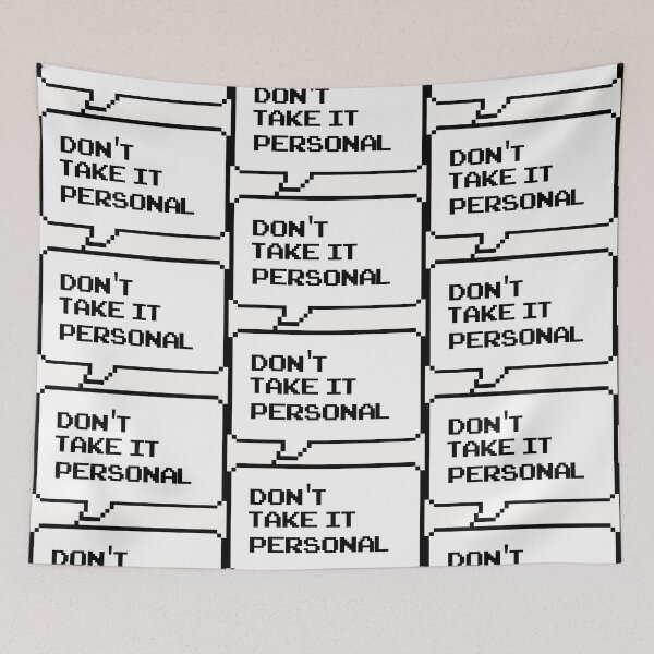 Item preview, Don't take it personal - Classic Black and White Retro speech bubble designed and sold by Deegital18.
