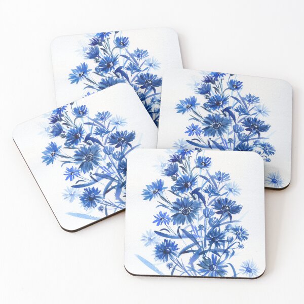 Item preview, botanical flower in blue N.o 4 designed and sold by kosarandrea.